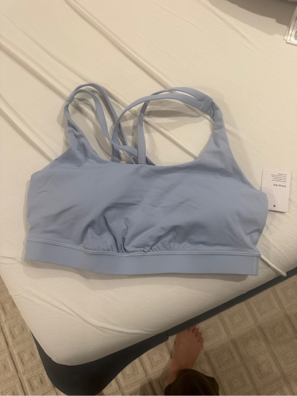 lululemon athletica Light Blue Strappy Sports Bra